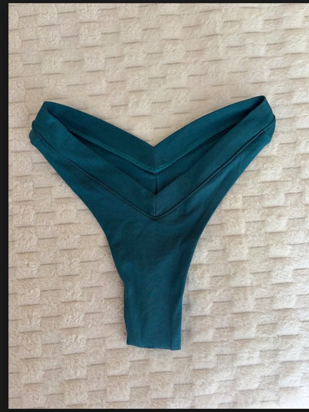ONEONE Swimwear Emerald Green Jesse Thong Bikini Bottom